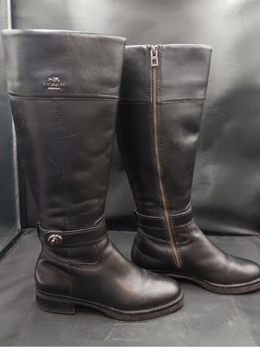 Coach Eva Extended Calf leather riding boots